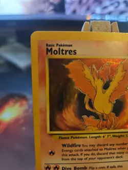 Pokemon TCG Moltres Holo Unlimited Rare Card 12/62 Fossil Set MP - Image 2