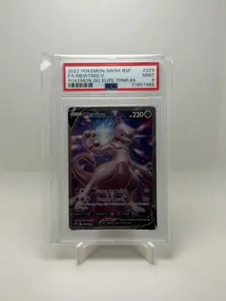 Pokemon Card Promo SWSH229 Mewtwo v Holo-Foil Full Art PSA 9 Mint Condition - Image 1