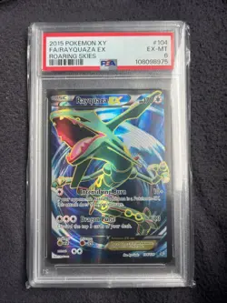 2015 Pokemon XY Roaring Skies #104 Full Art Rayquaza EX PSA 6 Rare Pokemon Card - Image 2
