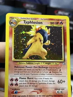 #2 Typhlosion 17/111 Neo Genesis 2000 Holo Rare SWIRL WOTC Pokemon Card TCG - Image 5