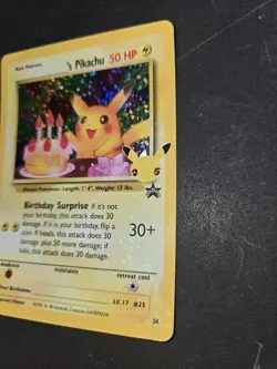 Celebrations Birthday Pikachu #24 Pokemon Card 25th Anniversary PACK FRESH - Image 2