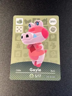 Gayle #391 - Amiibo Card - Animal Crossing Series 1 - Authentic Nintendo (002) - Image 1