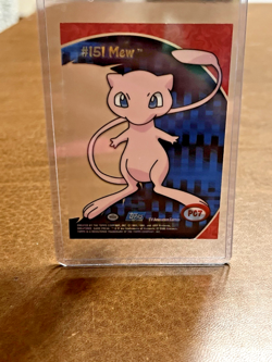 2000 TOPPS POKEMON TV ANIMATION CLEAR CARDS MEW #PC 7 - Image 1