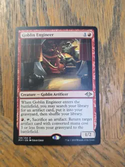 MTG Goblin Engineer Modern Horizons Regular (128/254) LP FREE SHIPPING - Image 1