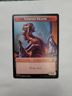 MTG - Scorpion Dragon Token OTJ Regular #11 - Image 1