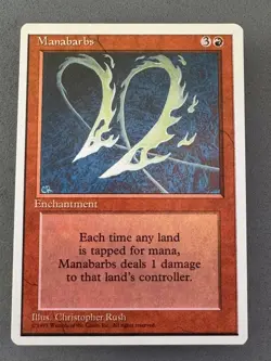 Manabarbs MTG Core Set 4th Edition Regular-Never Played Near Mint-Vintage Magic - Image 1