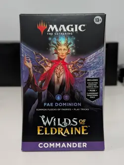 MTG Factory Sealed FAE DOMINION Wilds of Eldraine Commander Deck - Image 1