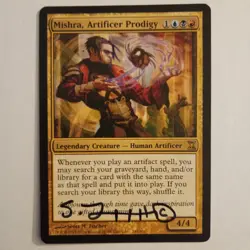 Magic The Gathering - 1x Signed Mishra, Artificer Prodigy (mtg) - Image 1