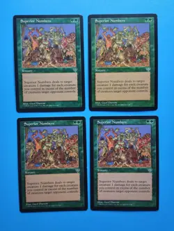 MTG 4x Superior Numbers x4 LP Mirage Magic the Gathering Playset - Image 2