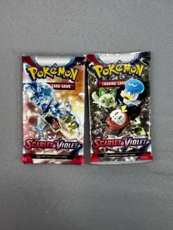 Pokemon Scarlet And Violet Base English Sealed Booster Pack Lot Of 2 NEW - Image 1