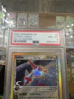 2005 POKEMON EX DELTA SPECIES #8 LATIAS-HOLO PSA 8 - Image 2