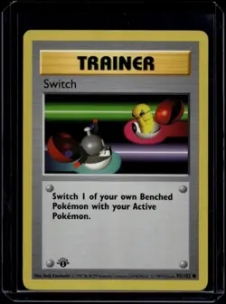 Pokemon TCG Switch 95/102 Base Set Shadowless 1st Edition LP - Image 1