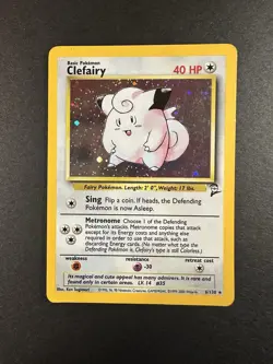 Clefairy 06/130 Base Set 2 Holo Rare Pokemon TCG Vintage LP - Image 5