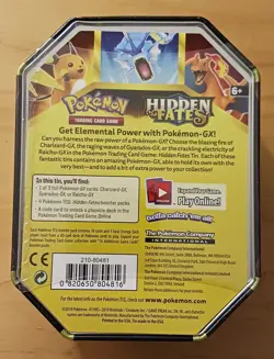 Pokemon TCG Hidden Fates Raichu GX Tin - Factory Sealed - English - Image 2