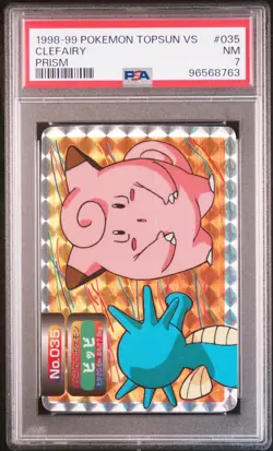 PSA 7 POP 10 CLEFAIRY PRISM 1998-99 POKEMON TOPSUN VS #035 - Image 1