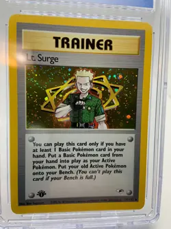 Lt. Surge Gym Heroes 1st edition Holo Mint 17/132 CGC 8 Pokemon TCG - Image 3