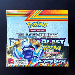 Black & White Plasma Blast Pokemon EMPTY Booster Box - Image 1