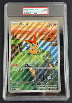 PSA 10 *JUMBO* VICTINI SVP EN #208 Pokemon 2025 Unova Illustration Collection - Image 1