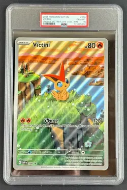 PSA 10 *JUMBO* VICTINI SVP EN #208 Pokemon 2025 Unova Illustration Collection - Image 2