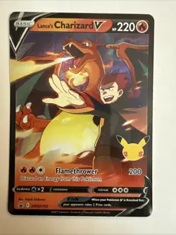 Pokemon TCG Lance's Charizard v SWSH133 Celebrations Black Star Promo Holo NM/M - Image 1
