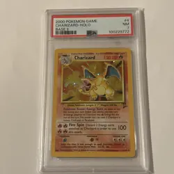 2000 Pokemon Charizard Holo Base Set 2 Holo PSA 7 NM #4 TCG Pokemon - Image 1