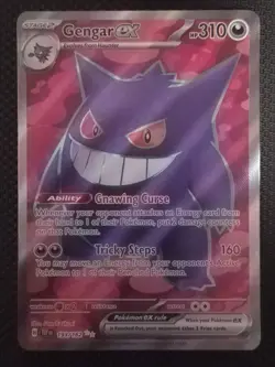 Pokemon TCG Gengar ex Full Art Scarlet & Violet - Temporal Forces 193/162 NM - Image 1