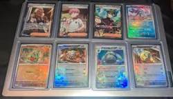 LOT of 8 Pokemon Holo Full Art English Master Ball Prismatic Evolutions NM-M - Image 1