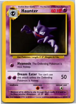 Haunter - Base Set 029/102 - Uncommon - NM Pokemon TCG - Image 1