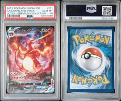 2022 POKEMON SWSH BLACK STAR PROMO #261 FULL ART/CHARIZARD VMAX PSA 10 - Image 3