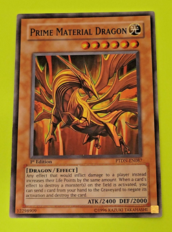 Yu-Gi-Oh Prime Material Dragon Super Rare 1st Edition PTDN-EN087 Nm - Image 1