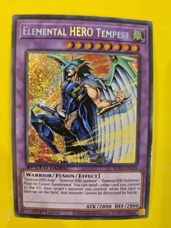2022 Yu-Gi-Oh! TCG Secret Rare 1st Edition #SGX2ENA21 Elemental Hero Tempest (1) - Image 1