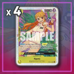 Nami OP08-106 Super Rare SR Two Legends ONE PIECE TCG x4 - Image 1