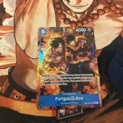 One Piece OP10 OP08-052 Alternative Art Treasure Rare Portgas D Ace - Image 1