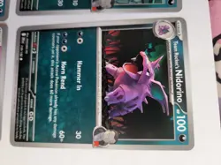 4 Pokemon TCG Team Rocket Cards All 2025 Orbeetle, Offing, Nidoran & Nidorino - Image 3