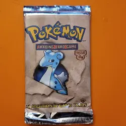 Pokemon TCG Fossil 1st Edition Booster Pack Lapras 11 Cards Wizards of the Coast - Image 1