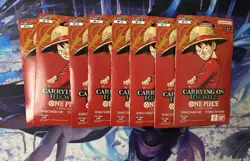 One Piece Card Game Carrying On His Will Sleeved Booster Pack Lot Of 8 - Image 1