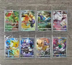 Pokemon S-Chinese Eevee Card Frame Case Gift Box CSGC Sealed （8pc set ）Holo NM - Image 1