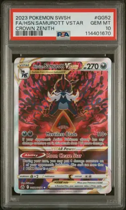 Hisuian Samurott VSTAR GG52/GG70 Crown Zenith PSA 10 Pokemon Card - Image 1