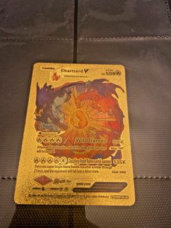Charizard V 508 HP Gold Foil Pokemon Card Smp 26-43 Fan Art VarRound - Image 2