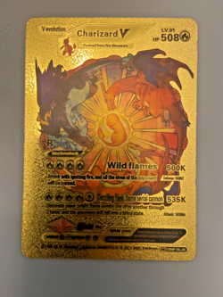 Charizard V 508 HP Gold Foil Pokemon Card Smp 26-43 Fan Art VarRound - Image 5