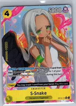 S-Snake (Alt Art) OP13-114 English Carrying On His Will - One Piece Card - NM - Image 1