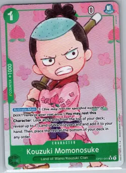 Kouzuki Momonosuke (Alt Art) OP01-041 English Premium Booster One Piece Card NM - Image 1