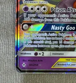 Muk & Alolan Muk GX Tag Team 61/214 🔥 Holo Pokemon Card MP - Image 5