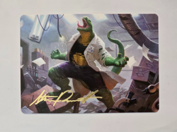 Lizard, Connors's Curse Art Card Art Series: Marvel's Spider-Man **Gold Stamped - Image 1