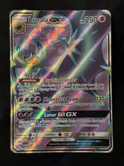Pokemon Lunala GX Full Art Ultra Rare Card 141/149 Sun & Moon Base Set - Image 1