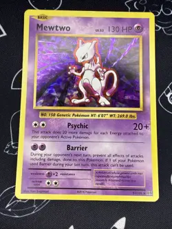 2016 Pokemon XY TCG Mewtwo Evolutions Holo 51/108 Cracked Ice Foil Card NM - Image 2