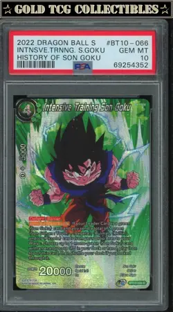 PSA 10 ⭐ Son Goku Intensive Training History Promo Card Super DBS Z DBZ Heroes - Image 1