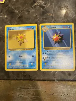 Starmie 64/102 and Staryu 65/102 Base Set 1999 Pokemon Lot Of 2 Cards - LP/MP - Image 1