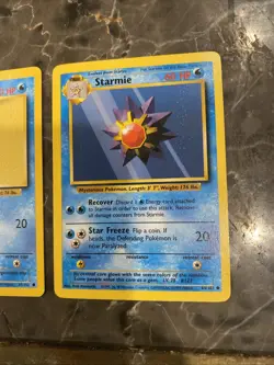 Starmie 64/102 and Staryu 65/102 Base Set 1999 Pokemon Lot Of 2 Cards - LP/MP - Image 2