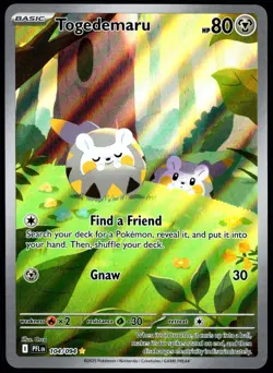Pokemon TCG Togedemaru 104/094 Phantasmal Flames Illustration Rare Card - LP - Image 1